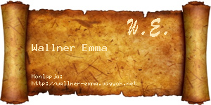 Wallner Emma névjegykártya